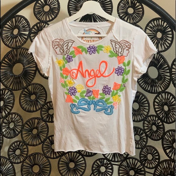 angel embroidered shirt